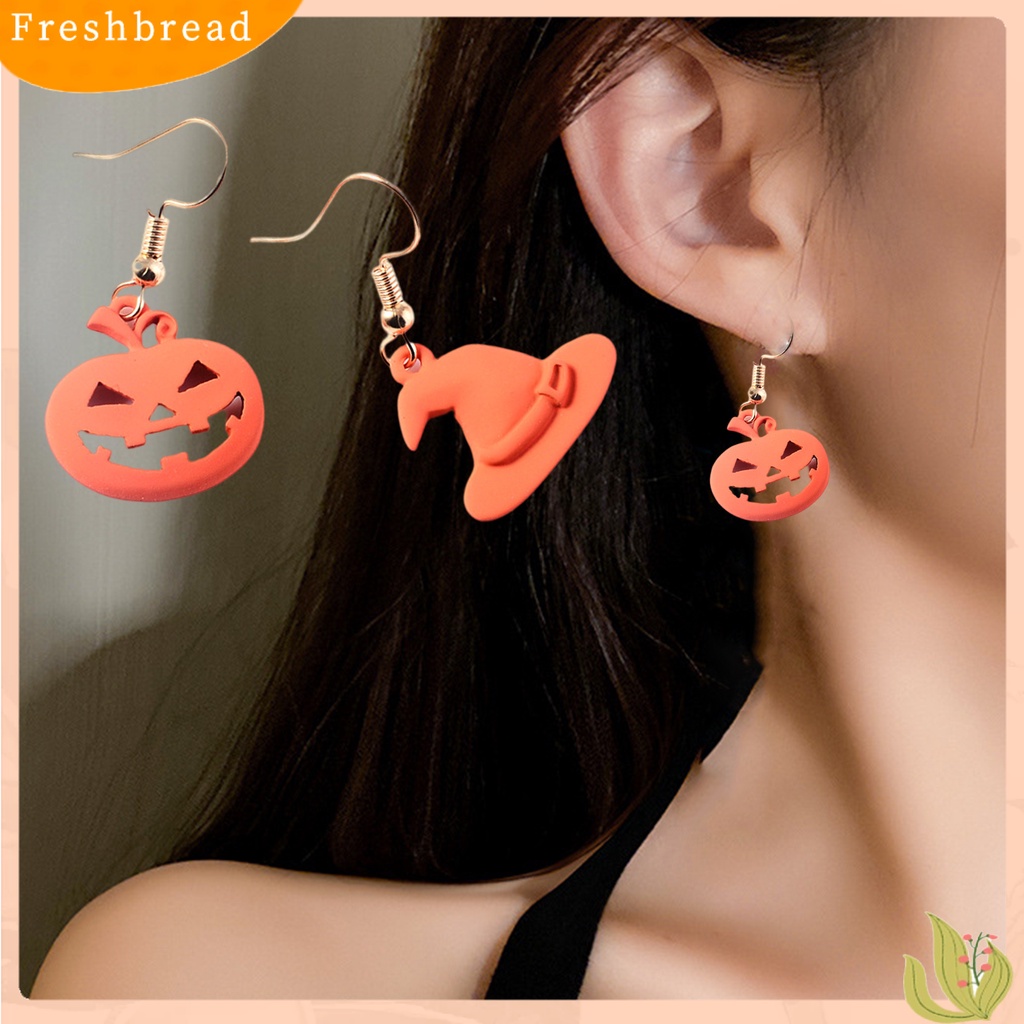 &lt; Freshbread &gt; 1pasang Anting Halloween Pengerjaan Halus Aksesoris Shiny Semua Pertandingan Indah Alloy Original Ilustrasi Gaya Aksesoris Untuk Pacaran