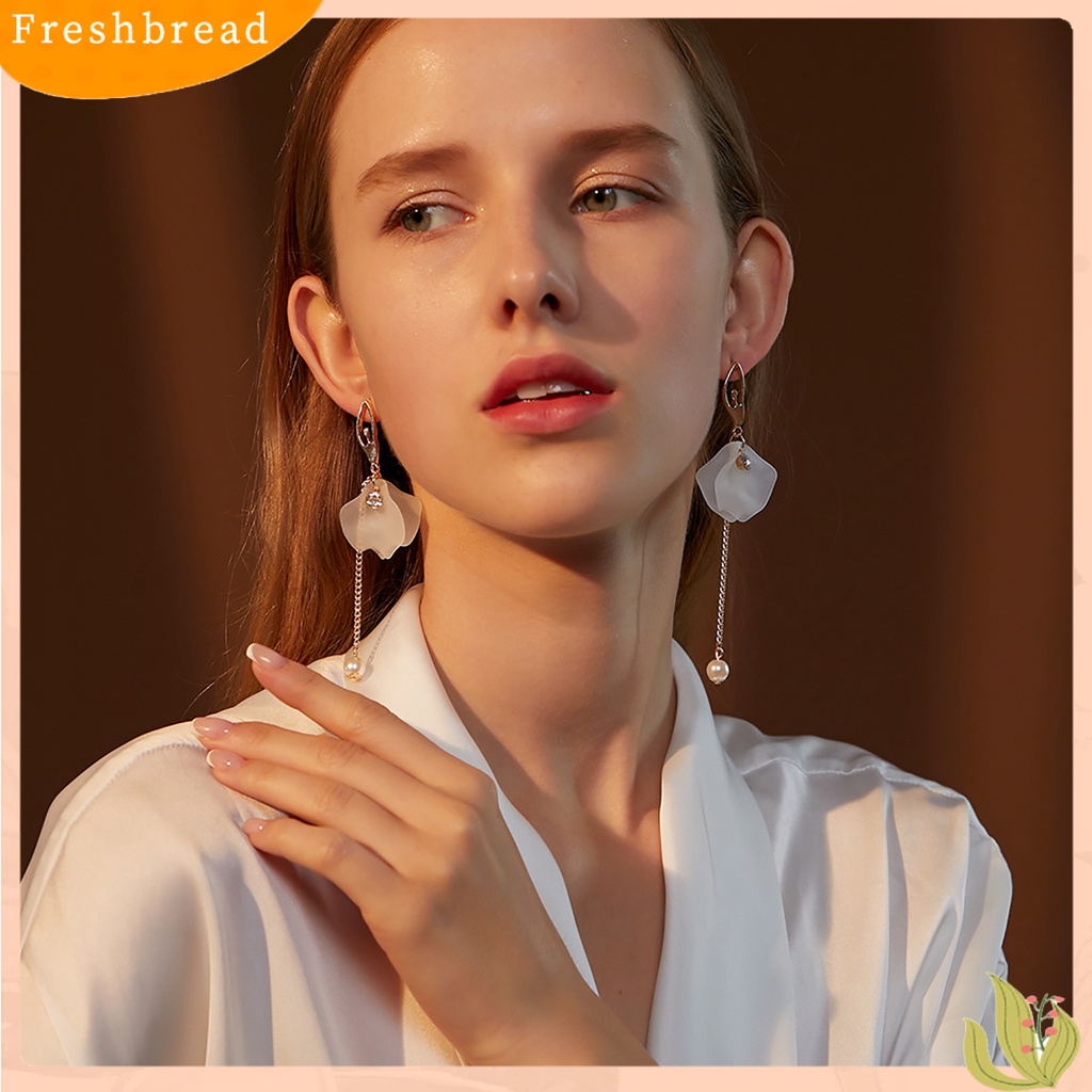 &lt; Freshbread &gt; 1pasang Anting Kait Peri Kristal Imitasi Bunga Liontin Rumbai Menjuntai Hypoallergenic Hiasan Telinga Berbagai Gaya Buatan Tangan Perempuan Pernikahan Anting-Anting Aksesoris Pakaian