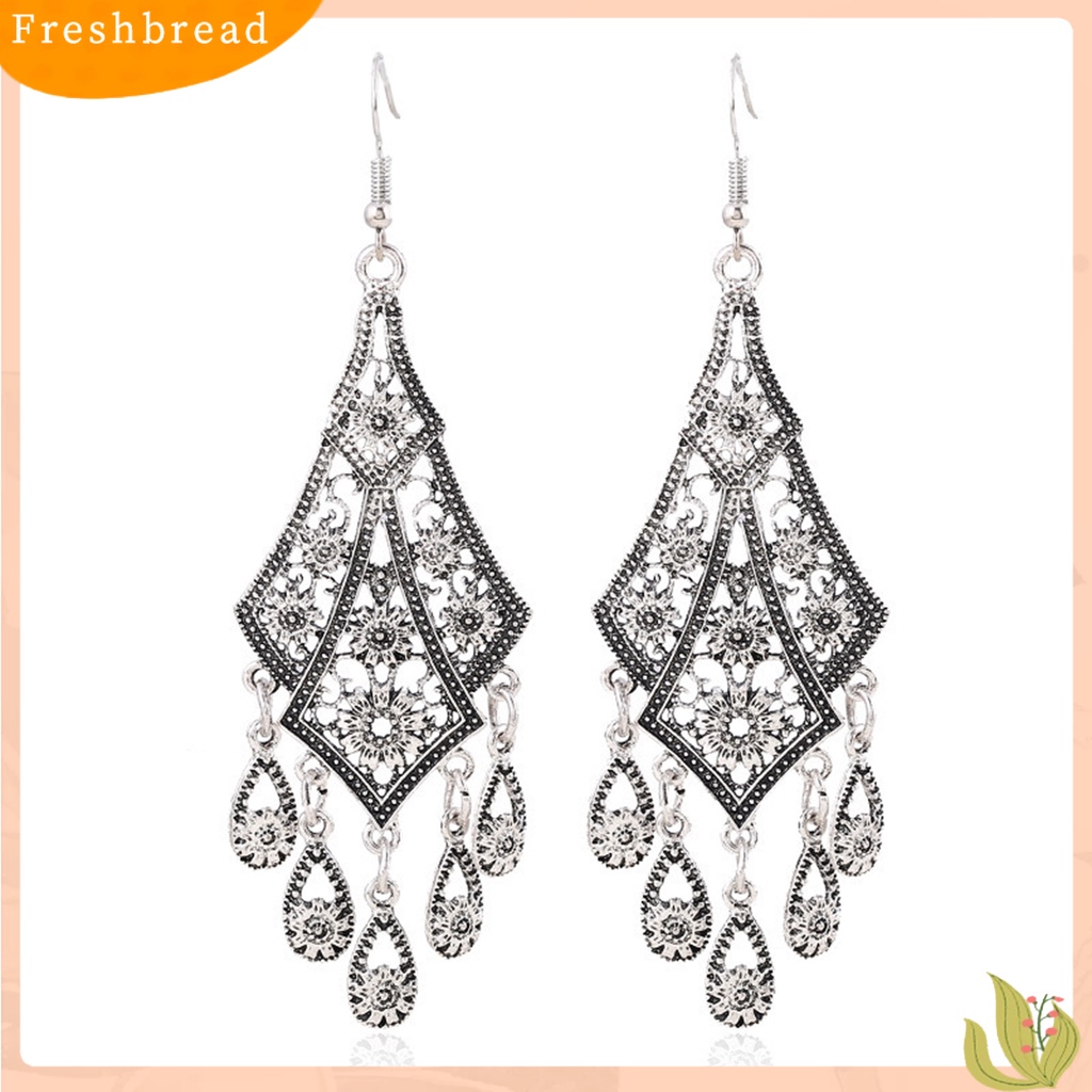 &lt; Freshbread &gt; 1pasang Anting Drop Bentuk Air Terjun Anti-Alergi Mudah Di Aplikasikan Boho Lampu Gantung Menjuntai Drop Earrings Untuk Anak Perempuan