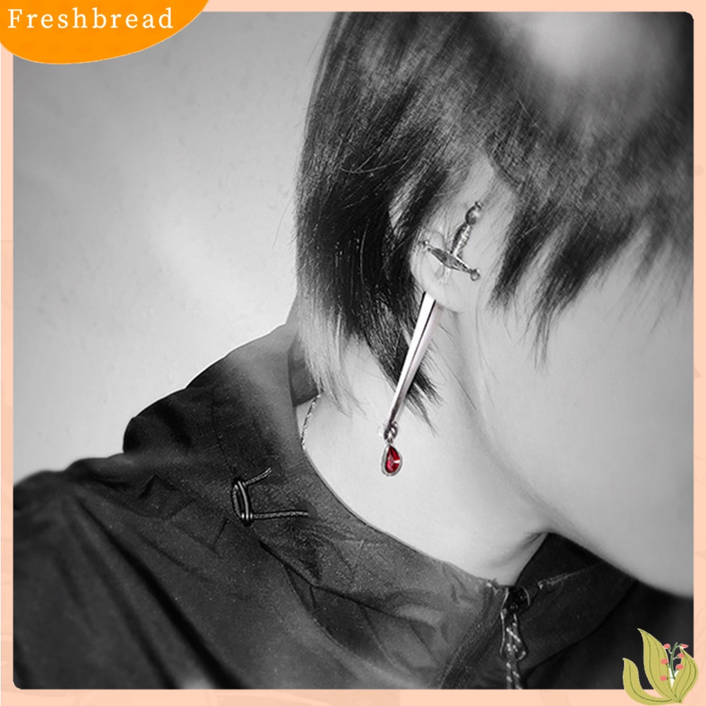 &lt; Freshbread &gt; Wanita Simulasi Darah Tersumpah Dagger Eardrops Pribadi Stud Anting Hadiah