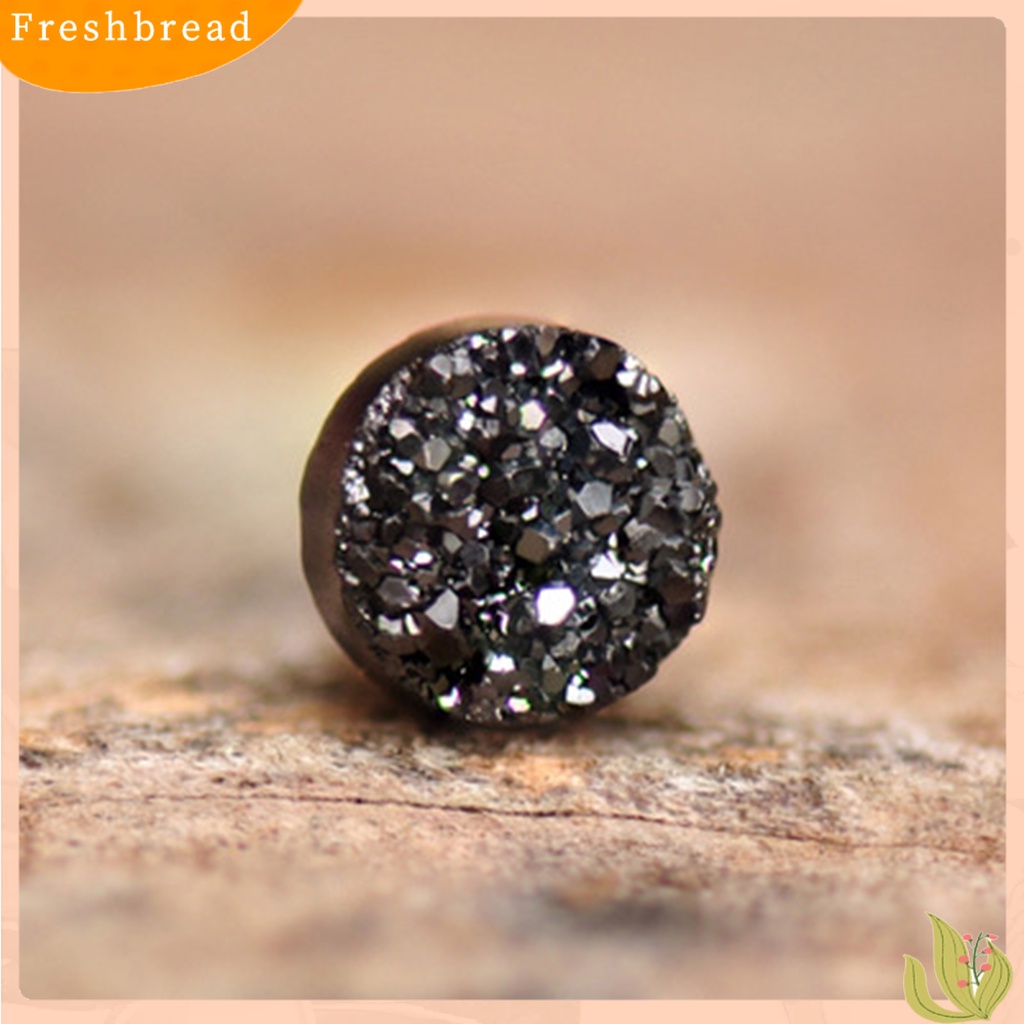 &lt; Freshbread &gt; 1pasang Klip Telinga Shiny Non-piercing Tanpa Sakit Geometris Electroplating Fashion Wanita Pria ic Stud Earrings Perhiasan Hadiah Untuk Pakaian Sehari-Hari