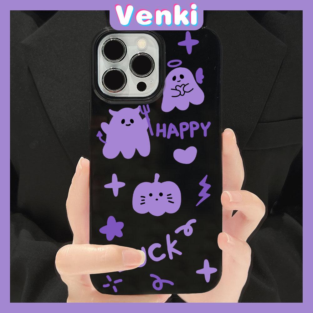 iPhone Case Soft TPU Glossy Black Candy Case Case Cute Cartoon Purple Bear Camera Protection Shockproof For iPhone 14 13 12 11 Pro Max 7 8 Plus X XR