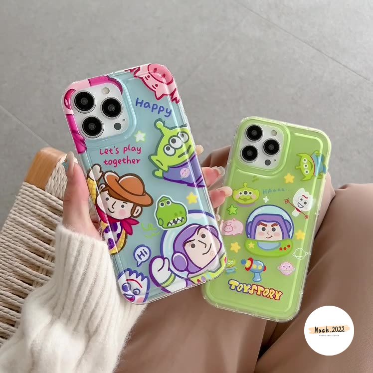 Kartun Lucu Toy Story Buzz Lightyear Alien Case Realme C11 2020 C15 C35 C33 C20 C3 C1 5i 5s C21Y C12 6i 5 C25 C2 C25s Realme C11 2021 C25Y C20A Airbag Couple Lembut Tpu Cover