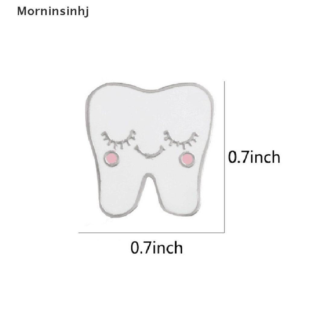 Mornin Kreatif Melindungi Gigi Bros Kartun Indah Sikat Gigi Gigi Enamel Pin Kerah Lencana Aksesoris Dentis Dokter Perhiasan Hadiah id