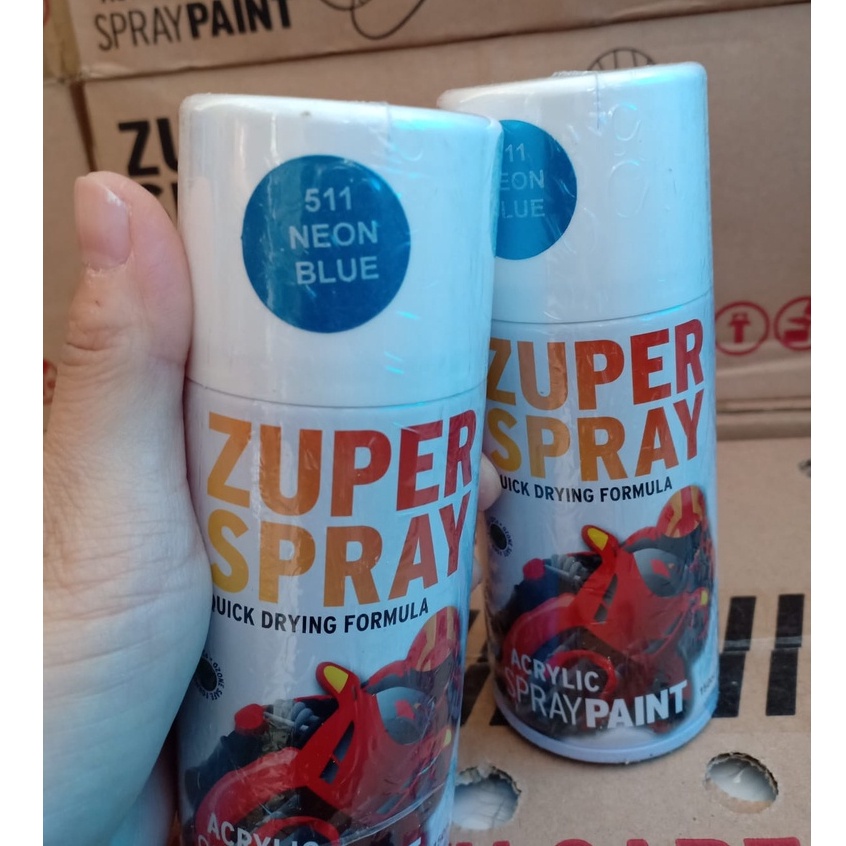 Zuper Spray Paint Pilok Pilox Warna Neon Blue / Biru Neon (P 511) 150cc/150ml