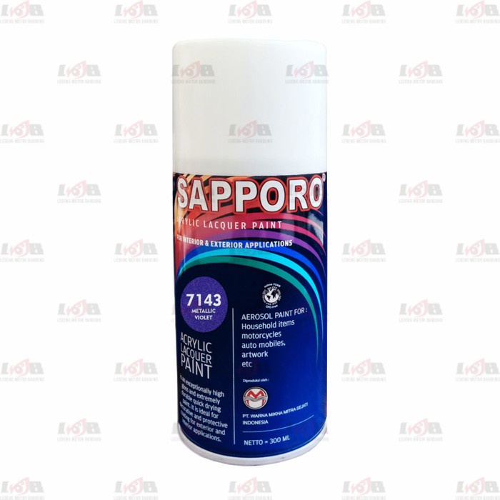 Sapporo 7143 Metallic Violet Cat Semprot Aerosol Pilox Ungu Metal