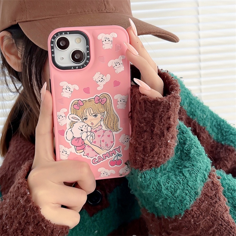 IPHONE Fashion Cammy Rabbit Down Jacket Case Untuk Iphone14 13 12 11 Pro Max X XS XR Puffer Case Lembut Silikon Cover