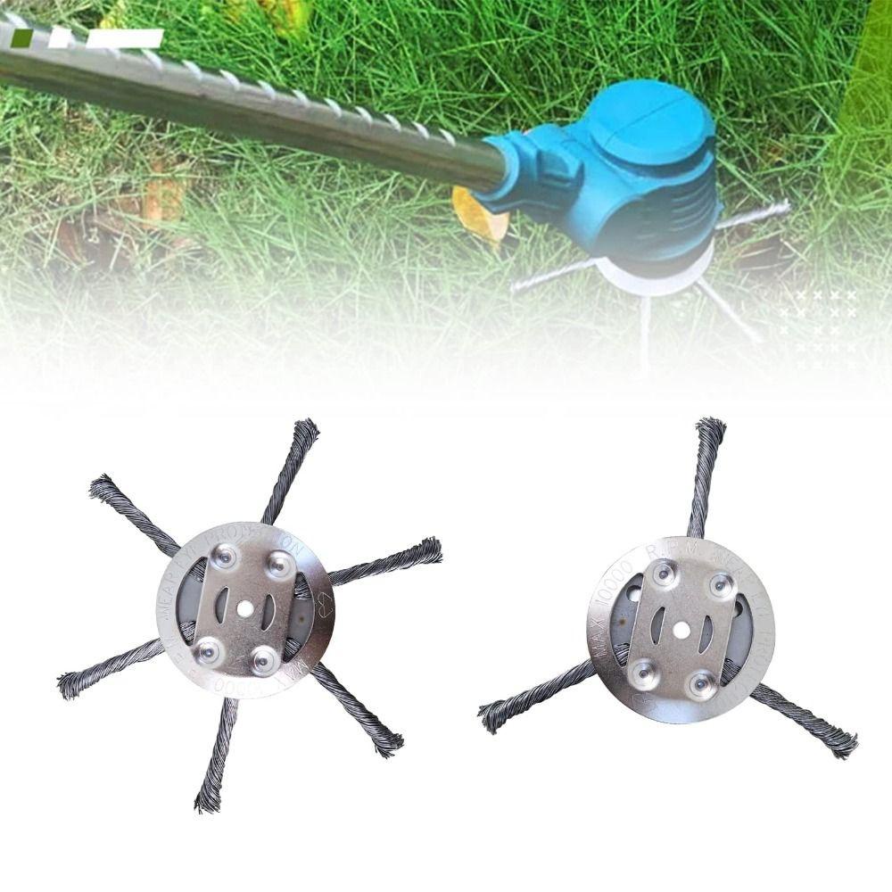 POPULAR Populer Kawat Baja Pemangkas Rumput Kepala Professional Weed Eater Blades Grass Trimmer Head Alat Potong Rumput Sikat Gulma Weed Brush Cutter