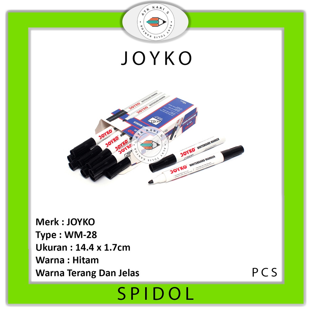 

JOYKO - Whiteboard Marker WM-28 Hitam - Pcs