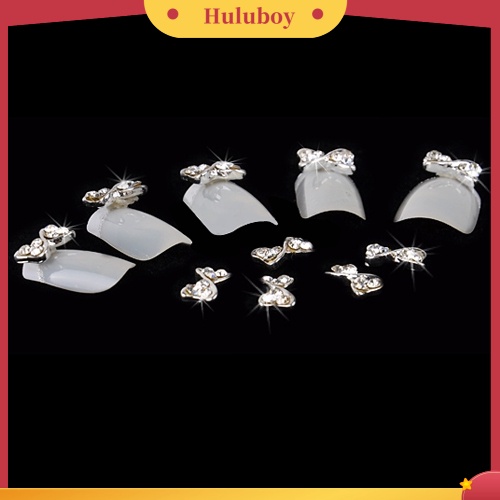 {In Stock} 10pcs 3D Nail Art Dasi Kupu Berlian Imitasi Glitters DIY Dekorasi Alat Kecantikan