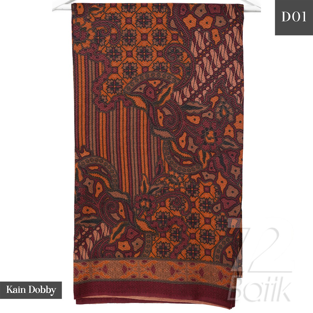 KAIN BATIK PREMIUM Dobby Motif Sekar Jagad Warna Orange Coklat Maroon 723372 Cap 72 Jarik Jarit Samping Kebat Panjang Batik Dobby Modern Premium Bahan Seragam Batik Pernikahan Kantor Keluarga Murah Kamen Jadi Batik Bali Lembaran