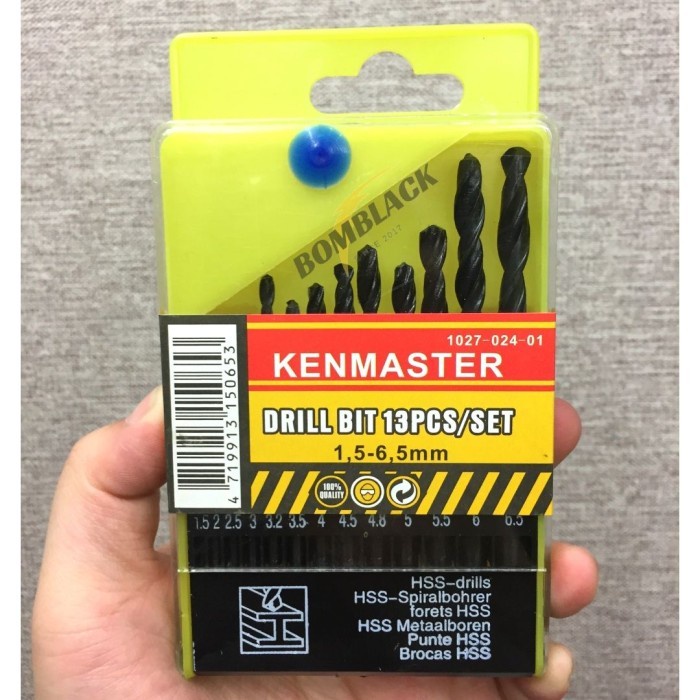 Mata Bor Besi Set 13pcs KENMASTER Drill Bit Mata Bor Kenmaster TERMURAH