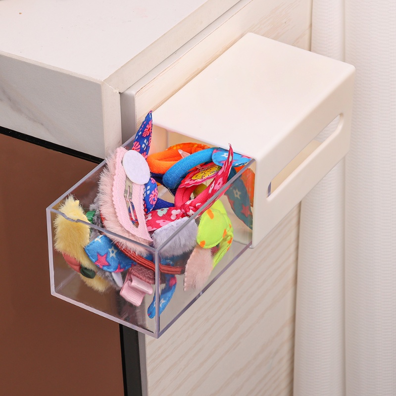 Alat Tulis Tarik Jewel Case Stackable Home Storage Container Kotak Penyimpanan Barang Yang Dipasang Di Dinding Cotton Swab Lipstik Organize Bin