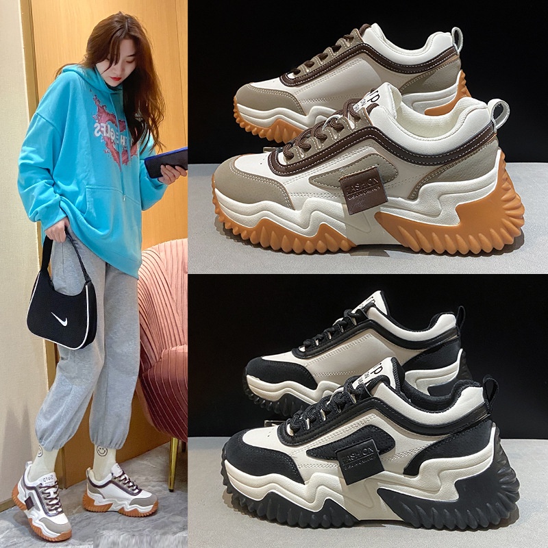 TOPGROSIR &quot;FREE BOX&quot;  LV0288 Sepatu Sneakers Wanita Korea Import Fashion Kasual Motif SURP Kekinian