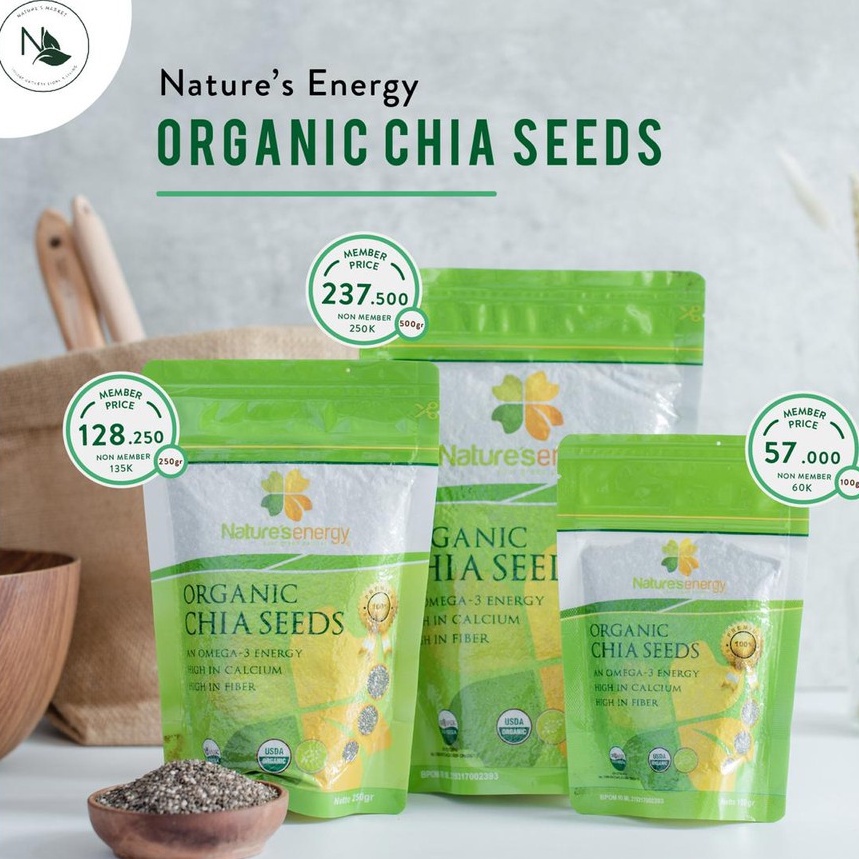 

[Ready-Stock]/ Natures Energy Organic Chia Seeds 100g