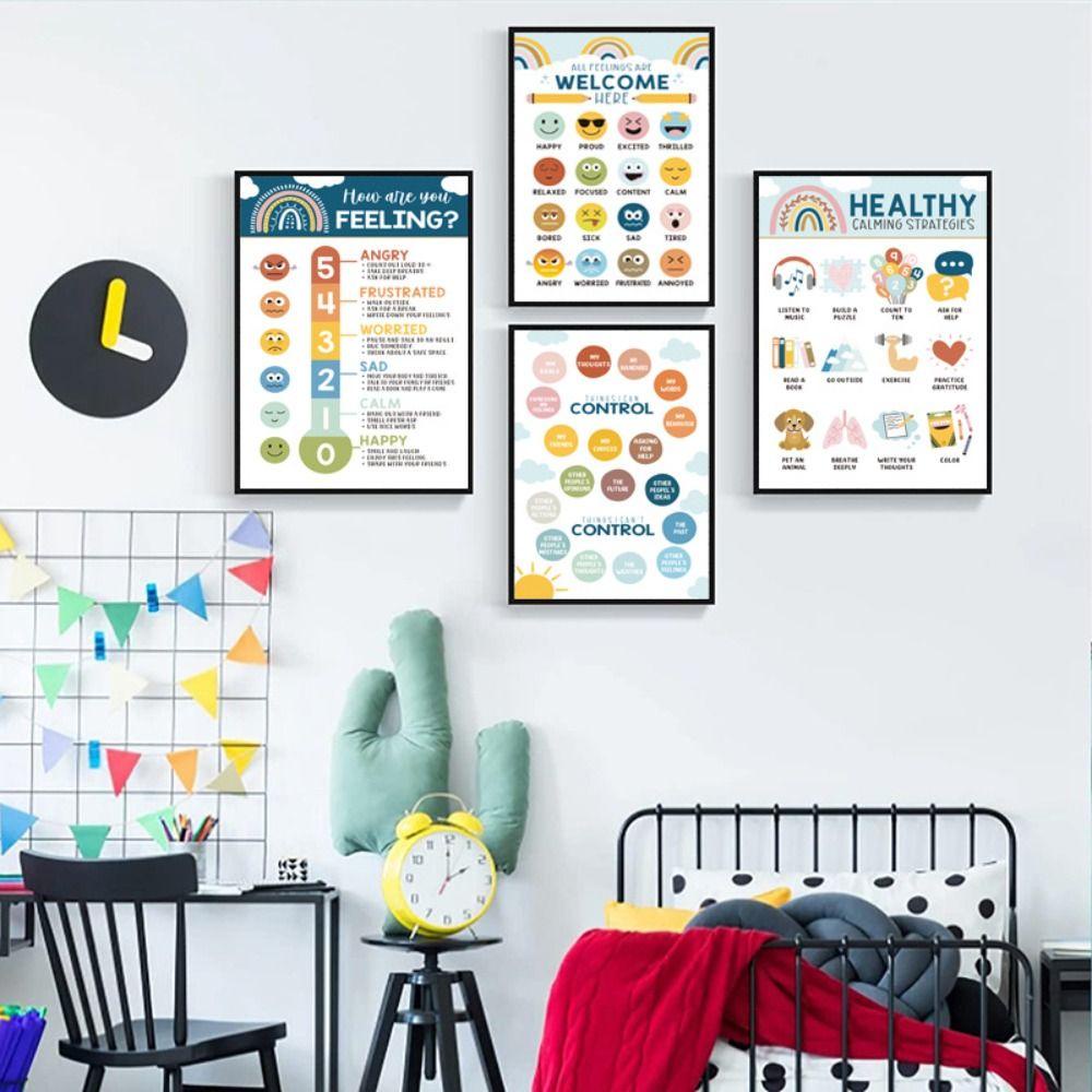 Quinton Edukasi Anak Usia 16 Pcs Bayi Baby Anak Mainan Edukasi Gaya Bohemian Pencerahan Inggris Kognisi Permainan Hiasan Dinding Edukasi Poster Paud