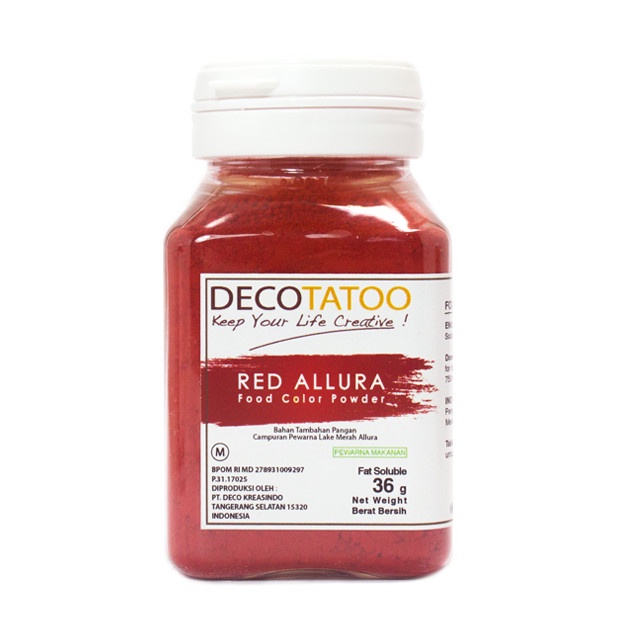 

✨NEW✨ -Pewarna Makanan - Decotatoo - Merah (Red Allura) 36gr - Fat Soluble- 1.1.23