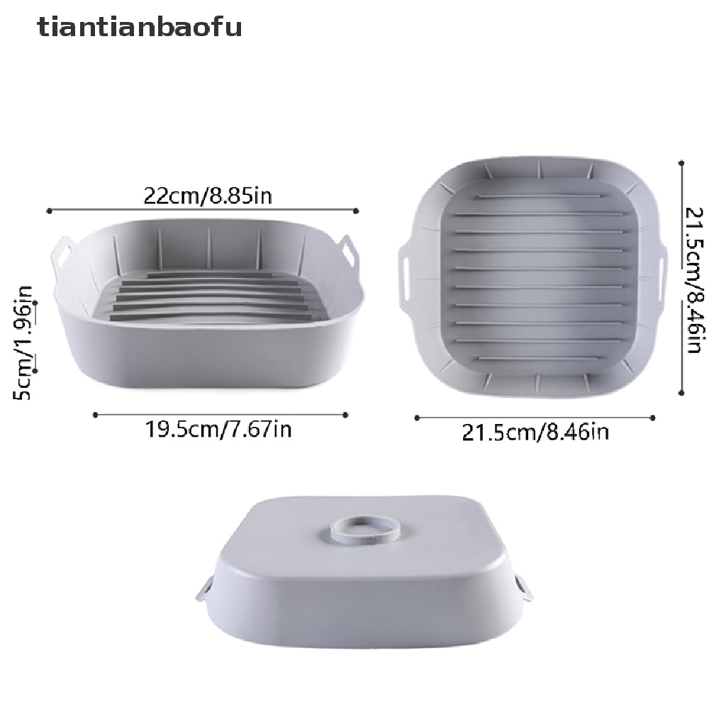 [tiantianbaofu] 22cm Air Fryer Silicone Pot Air Fryer Basket Liner Anti Lengket Oven Baking Tray Butik