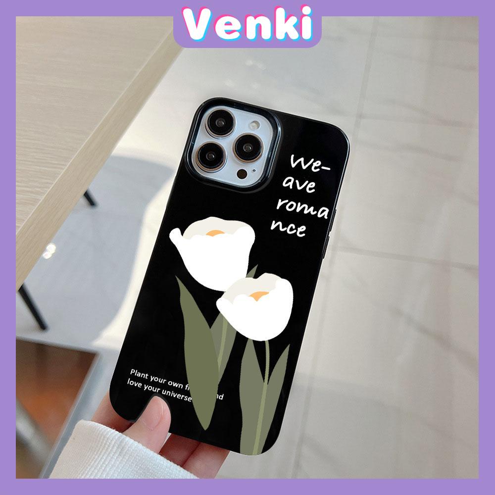 Case for iPhone 11 Soft TPU Glossy Black Candy Case Elegant Flowers Camera Protection Shockproof For iPhone 14 13 12 11 Pro Max 7 8 Plus X XR