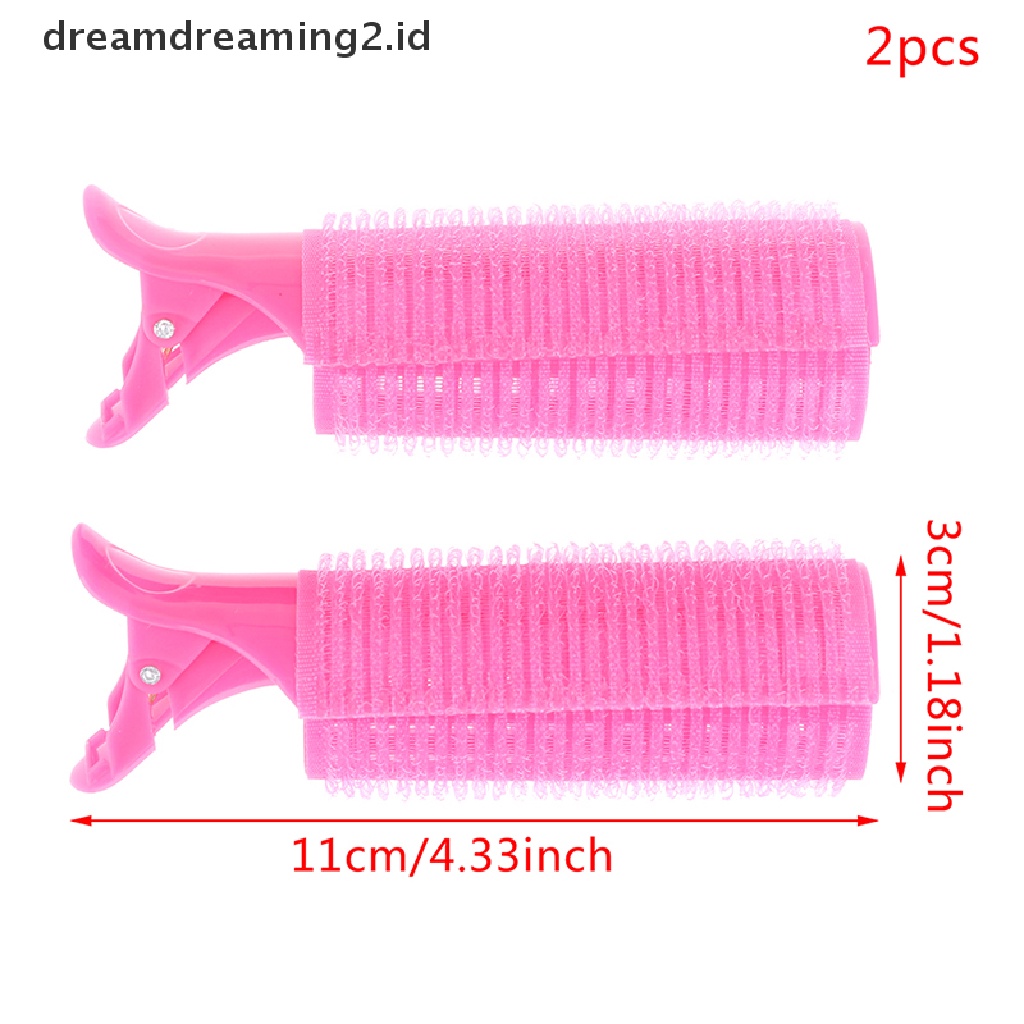 (hot) 2pcs Magic Curlers Self-adhesive Curling Rambut Lazy Curling Tube Alat Salon//