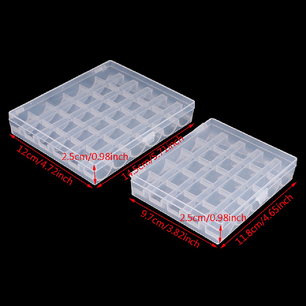 Sunshine 25/36 Spul Bobbins Mesin Jahit Kosongan Bobbin Case Organizer Kotak Penyimpanan ID