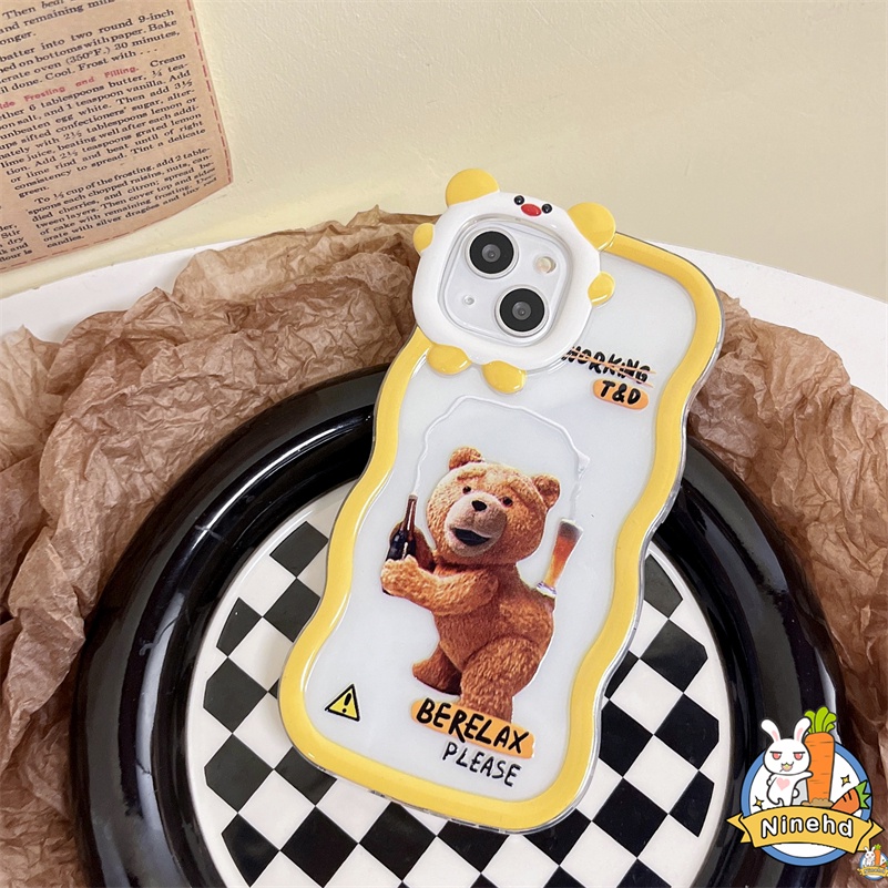 IPHONE Casing Kompatibel Untuk Iphone14 13 12 11 Pro Max X Xr Xs Max7 8 6 6s Plus SE Motif Kartun Lucu Casing Ponsel Shockproof Wavy Little Monster Lens Silicone Bumper Cover Pelindung