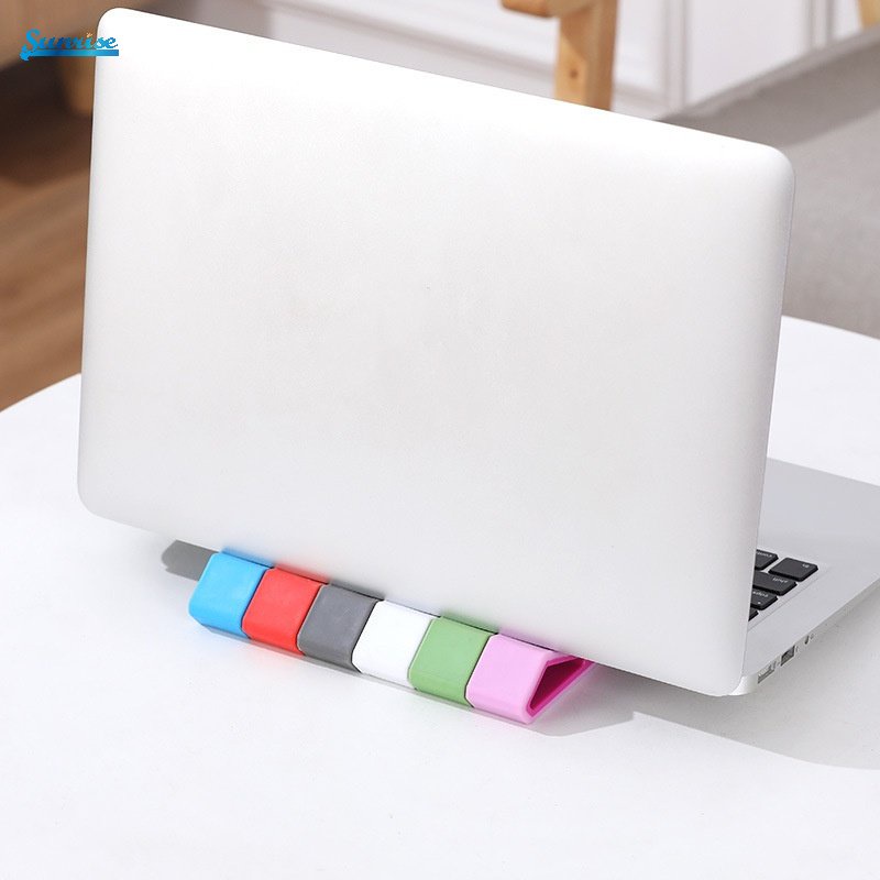 2 Pcs Stabil ABS+TPR Multi-Warna Braket Sudut Komputer Portabel Berkualitas Tinggi Sederhana Kokoh Laptop Desktop Pendingin Dasar Menaikkan Bingkai Perlengkapan Kantor