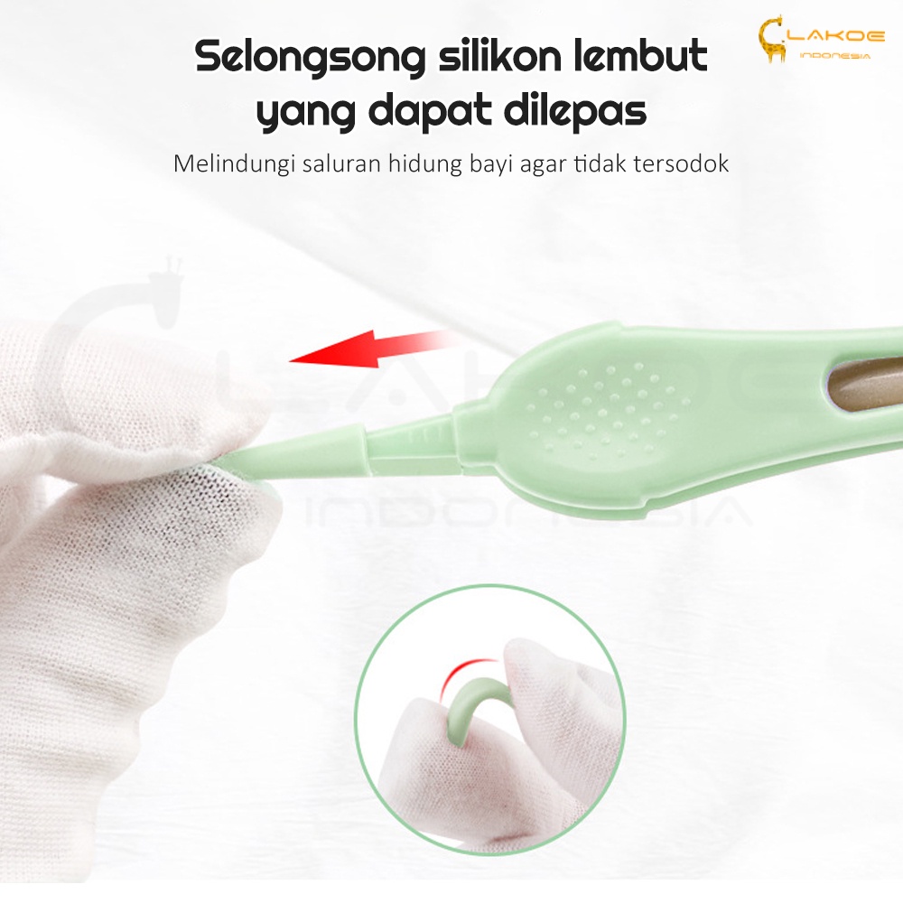 Lakoe 4in1 Alat Pembersih Telinga Bayi Silikon/Korek Kuping LED Lampu Senter Rechargeable/Ear pick Earpick Nose Tweezer