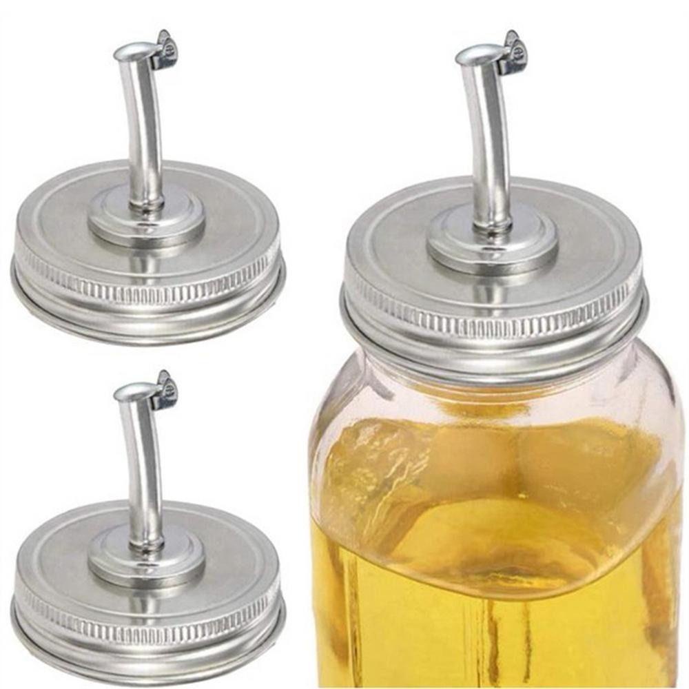 2pcs Toples Minyak Spout Lid Tutup Kaleng Tahan Lama Lebar Mulut Biasa Untuk Toples 70mm 86mm