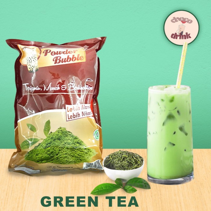 

[Ready-Stock]Cod Powder Sachet/Bubuk Minuman Green Tea 1kg (creamer+gula)