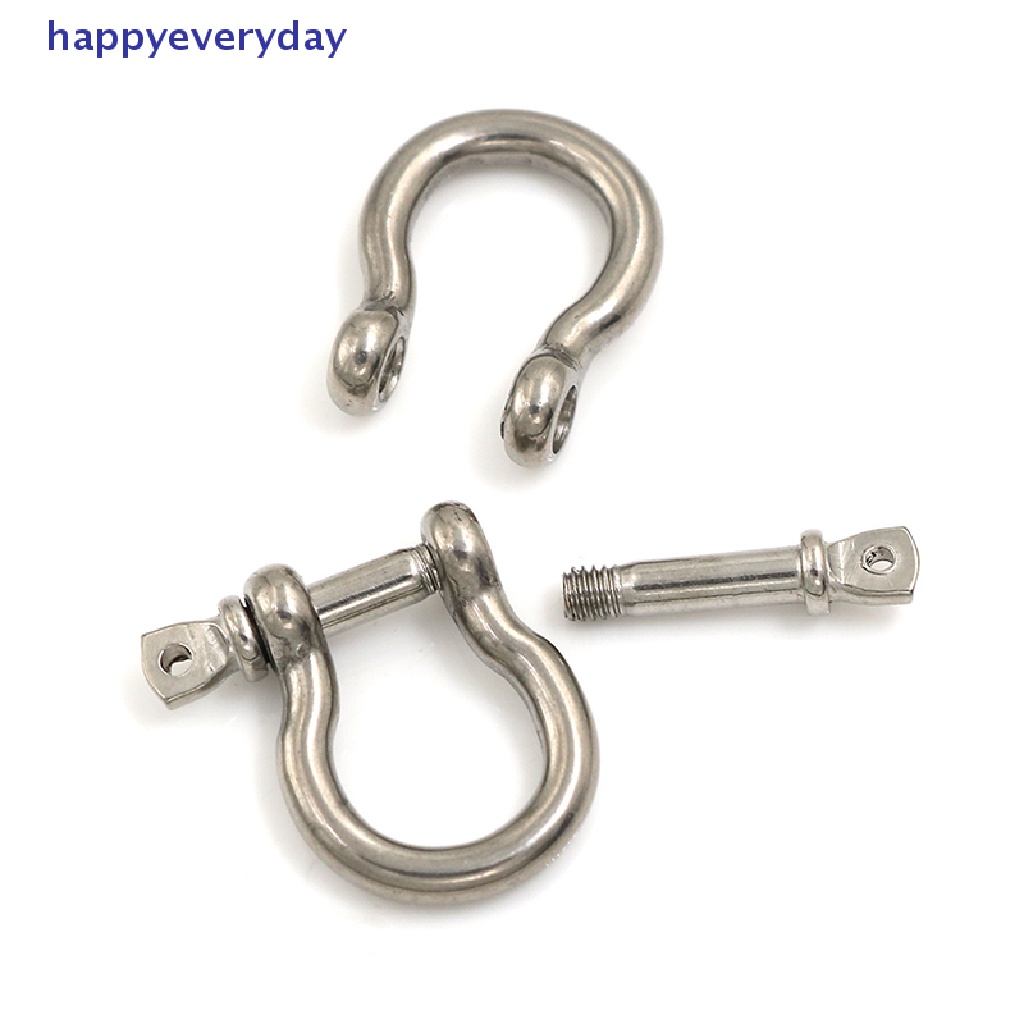 [Selamat] 5pcs m4 304stainless shackle steel screw pin shackle Rigging [ID]