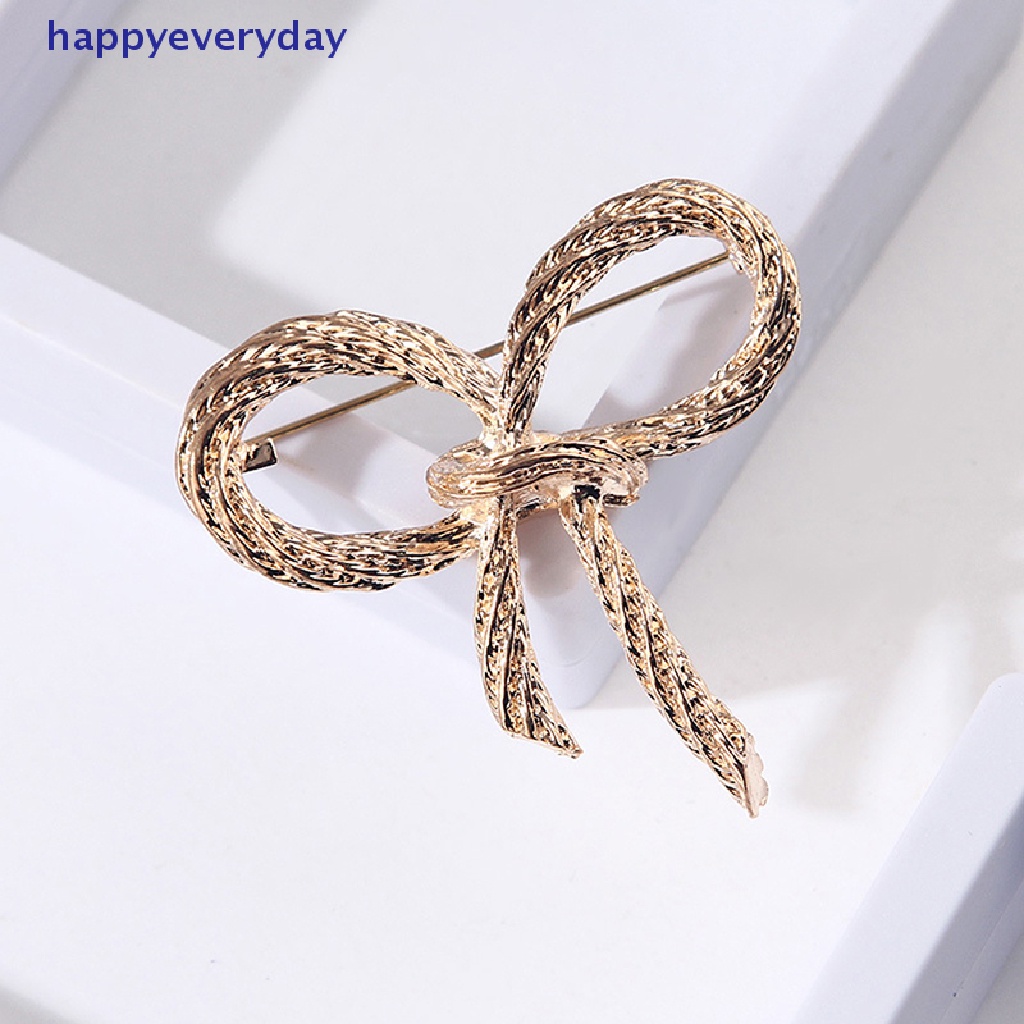 [happy] Fashion Busur Bros Untuk Wanita Ikatan Simpul Bros Pin Safety Lapel Pin Brooch Pernikahan Perhiasan Aksesoris [ID]