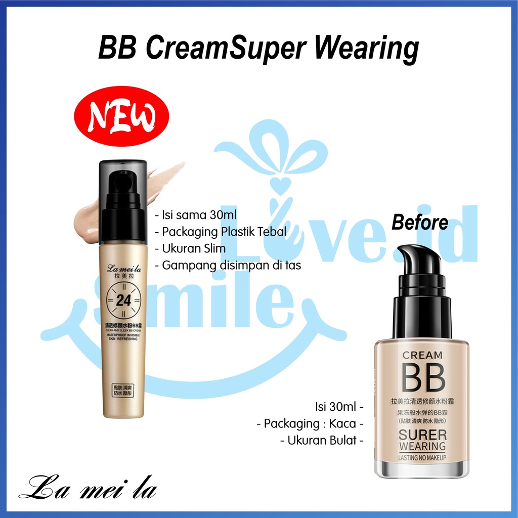 LAMEILA New BB Cream Clear and Sleek 30ml Slim Type Super Wearing Liquid Foundation Makeup L35