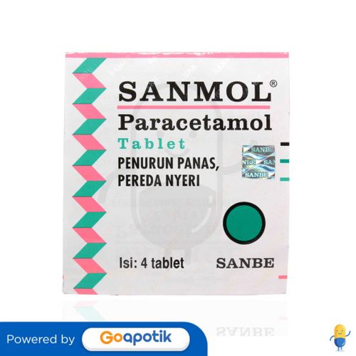 SANMOL 500 MG STRIP 4 TABLET