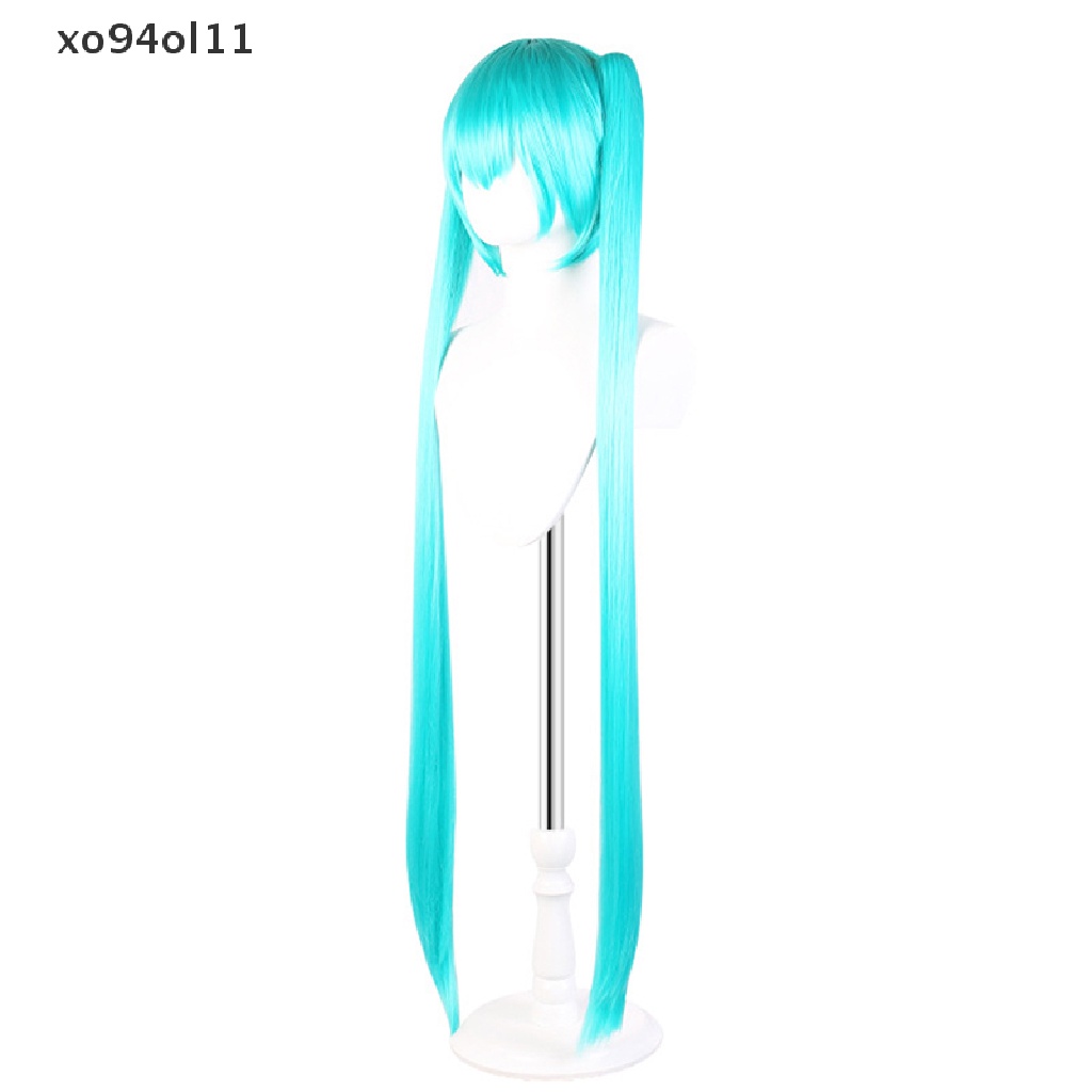 Xo Wig Cosplay Vokaloid Panjang 110cm Hijau Pink Dengan 2klip Miku Wig Rambut Sintetis OL