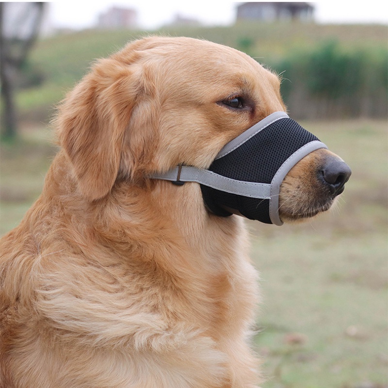 Masker Pet Baru Penutup Mulut Anjing Anti Kulit Kayu Dan Anti Gigit Mesh Bernapas Penutup Mulut Hewan Peliharaan