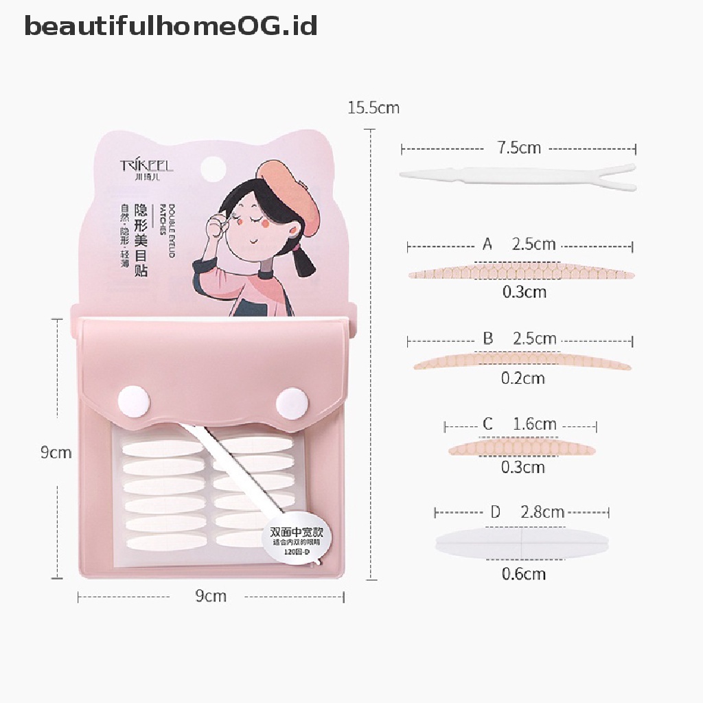 // Lebaran// Double Eyelid Tape Perekat Tak Terlihat Strip Pengangkat Mata Makeup Stiker Renda **