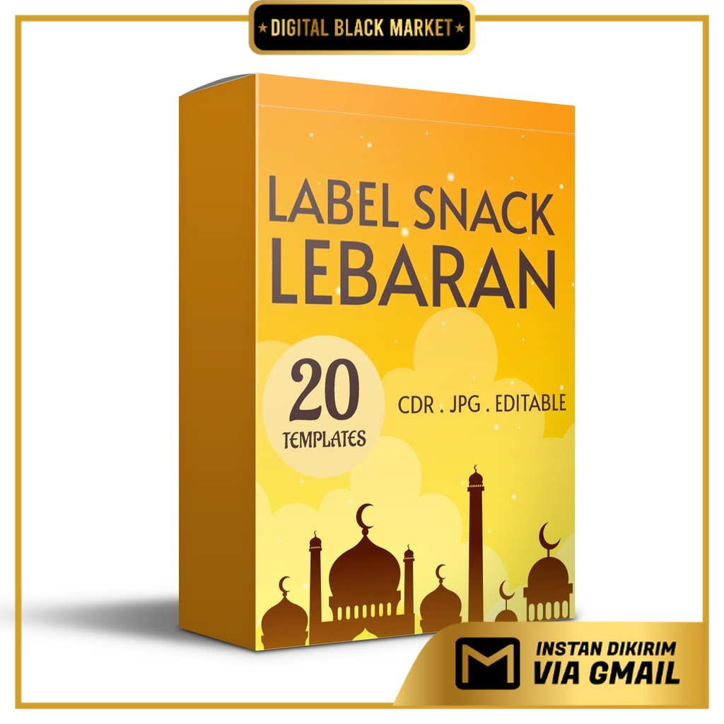 20 Desain Exclusive Label Snack Lebaran CorelDraw v24