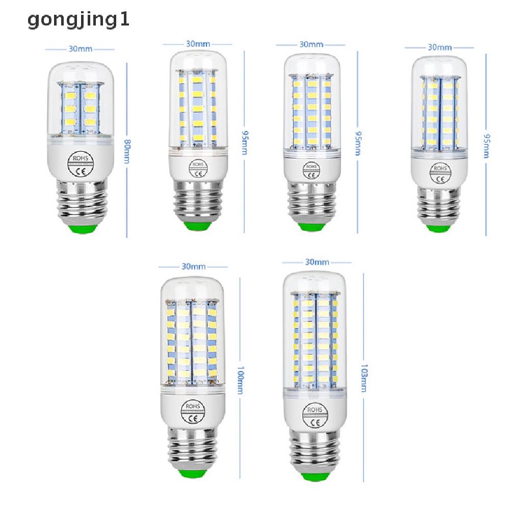 Ggg E27/E14 Lampu Jagung LED 220V Smart IC Lamps Cold White Corn Bulb ID