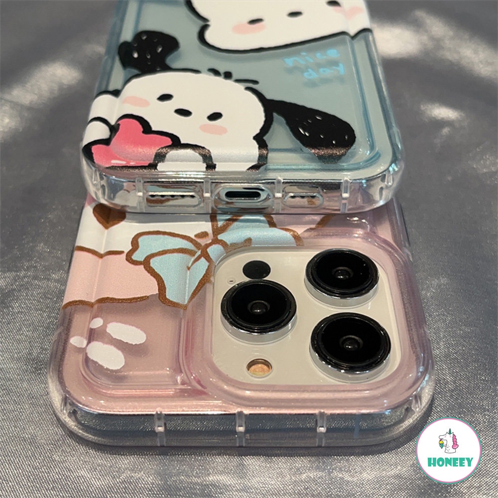 IPHONE Casing Ponsel Apel Anjing Pacha Kartun Lucu Kompatibel Dengan Iphone11 12 13 14 Pro Max Airbag Transparan Lembut Shockproof Back Cover