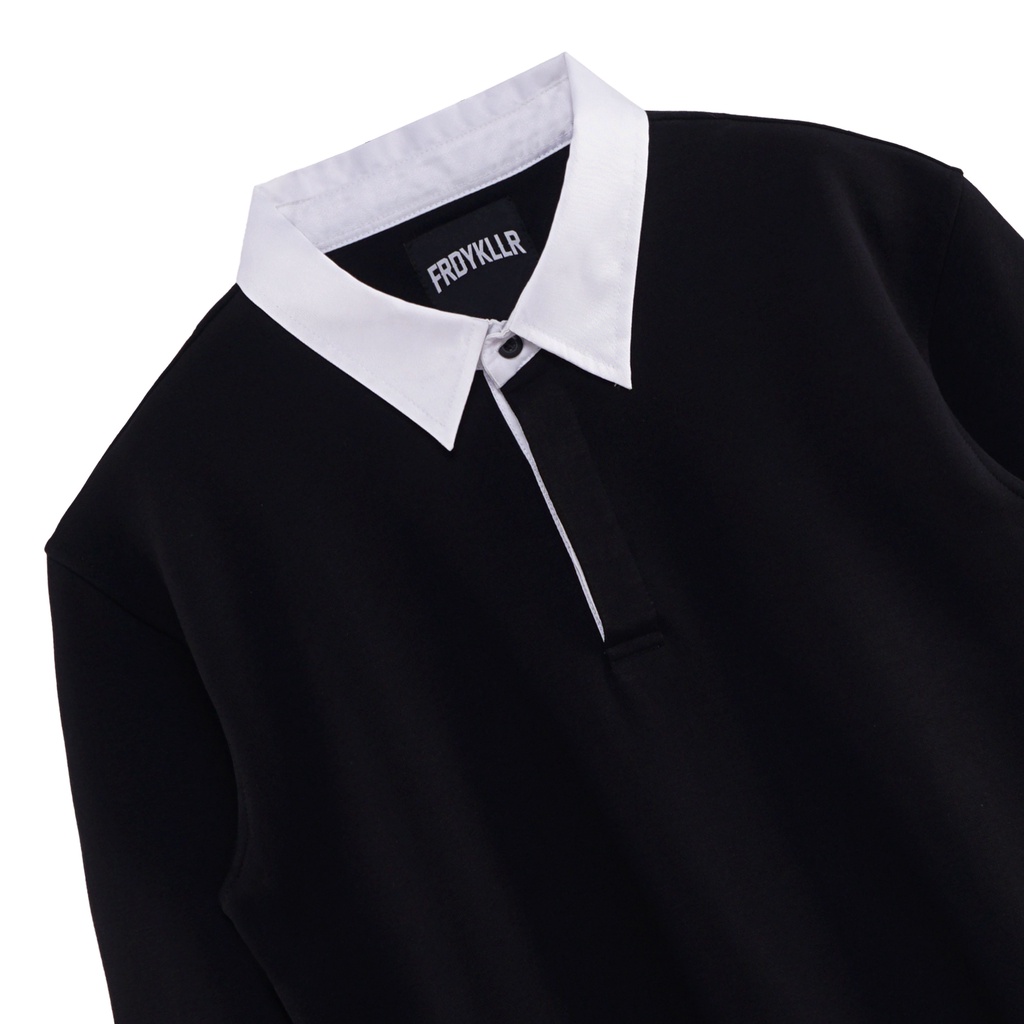 KAOS POLO LENGAN PANJANG FRIDAY KILLER | LINE OUT BLACK