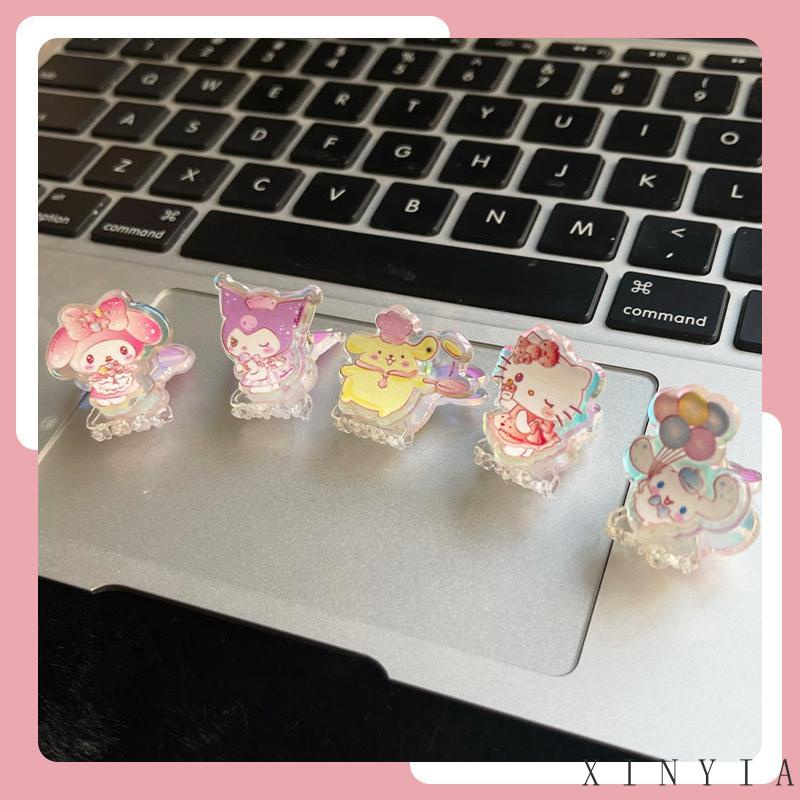 【Bayar di tempat】Hiasan Kepala Laser Sanrio Hair Claw Clip Lucu Sederhana Serbaguna Klip Rambut Rusak