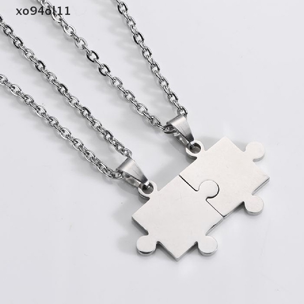 Xo 1pasang Kalung Liontin Puzzle Pasangan Kekasih Untuk Wanita Pria OL Baru