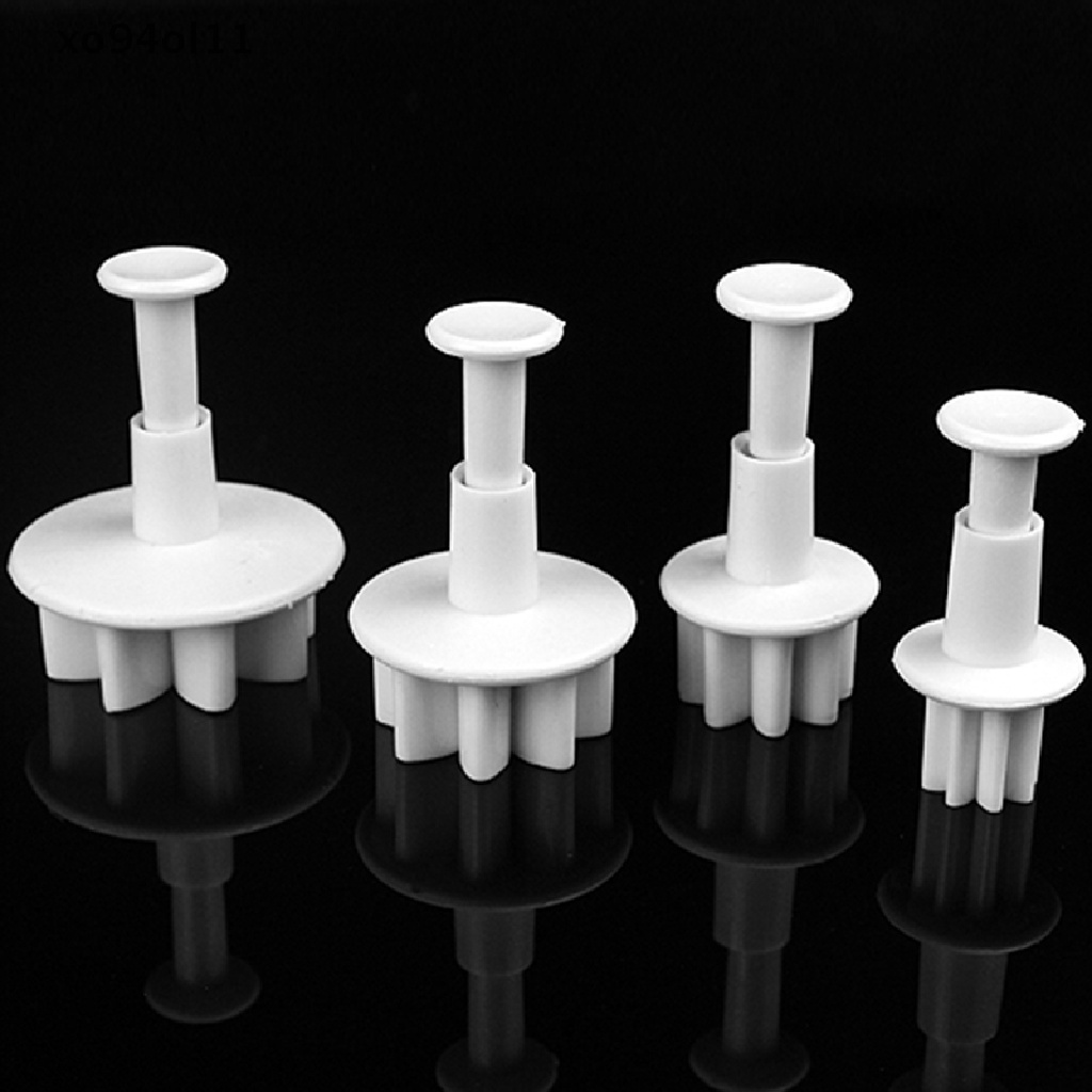 Xo 4X Cake Fondant Sugarcraft Decor Cetakan Kue Kering Mold Plunger Daisy Flower Cutter OL