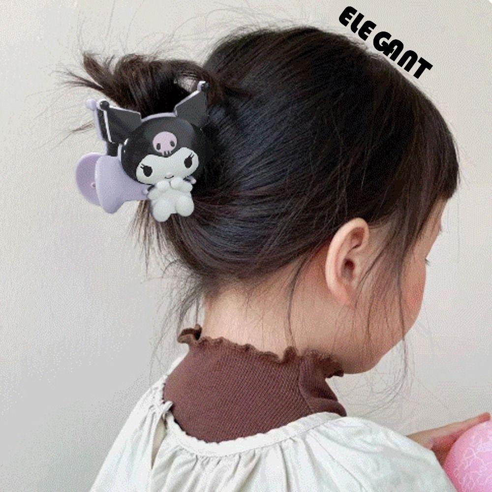 [Elegan] Wanita Rambut Cakar Hairgrip Rambut Kepiting Klip Besar Kuromi Melody Kartun Anjing Akrilik Ponytail Holder