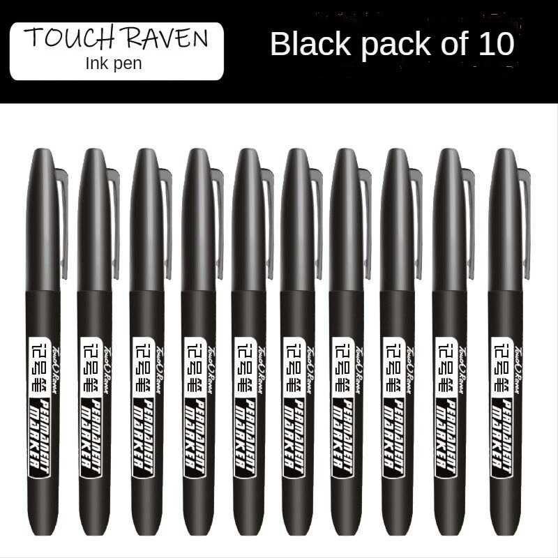 Touch Raven Spidol Permanent Marker Waterproof Ink 10 PCS - 9500 ( Mughnii )