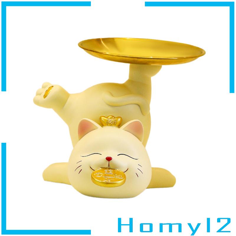 [HOMYL2] Patung Patung Kucing Pintu Masuk Modern Tempat Kunci Kitten Statue Vanity Tray