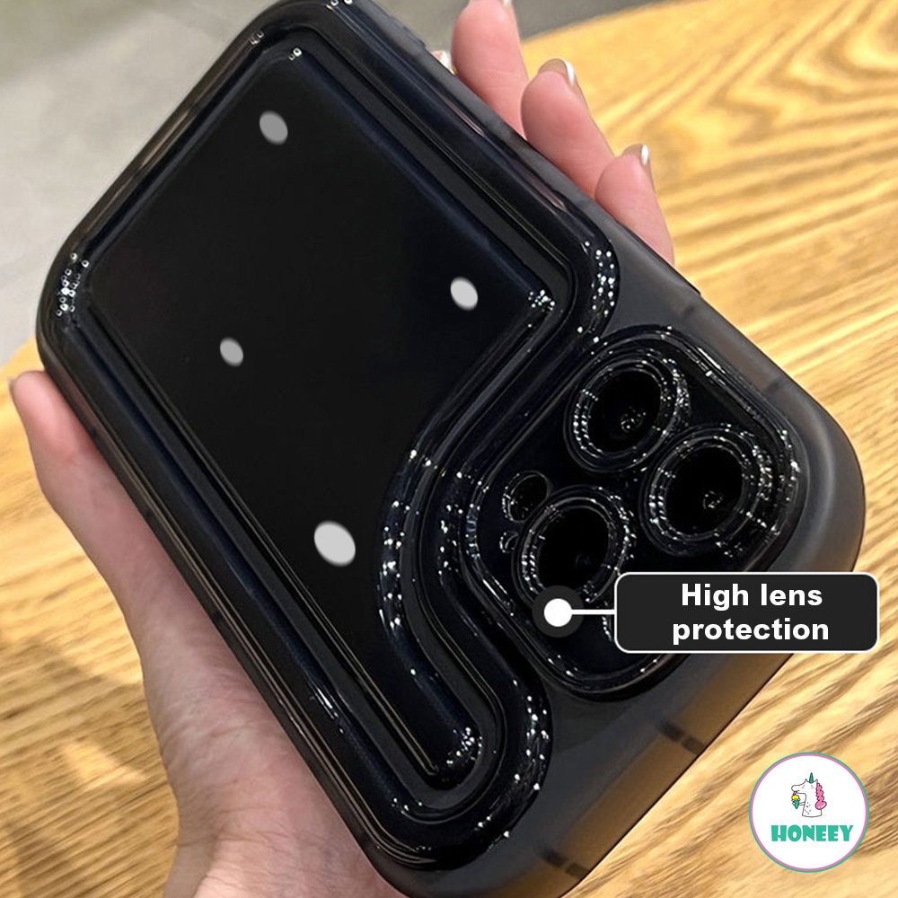 IPHONE Casing Sederhana Bening Tidak Kuning Kompatibel Untuk Iphone11 12 13 14 Pro Max Lembut Shockproof Silikon Air Cushion Back Cover