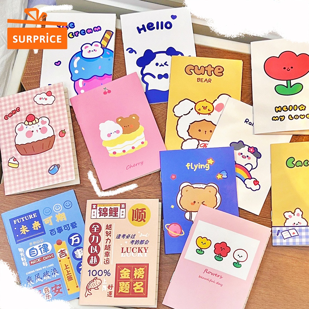 Surprice Bundle 4 Pcs dan 7 Pcs Notebook Mini Gambar Lucu / Buku Tulis Memo Kartun / Mini Notepad Mo