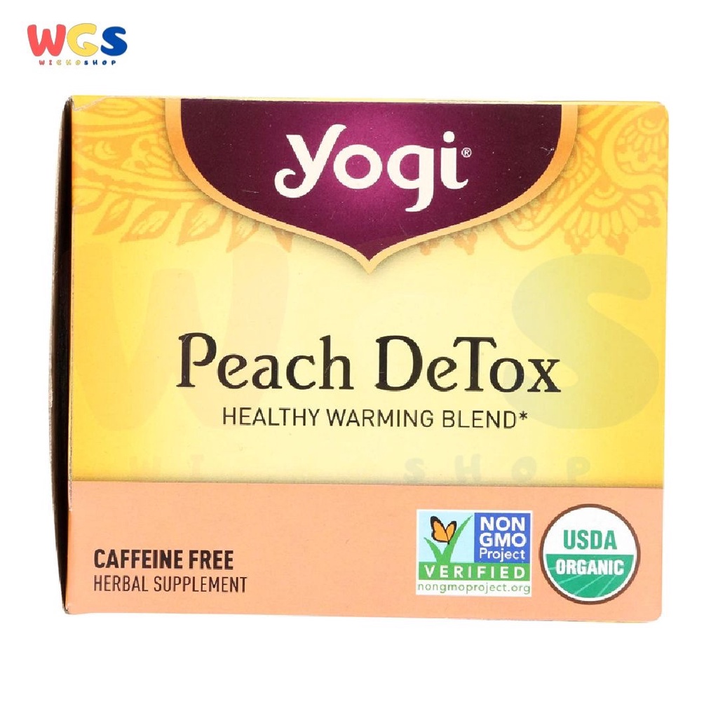 Yogi Tea Peach Detox Healthy Cleansing Formula 16 Tea Bags 32g